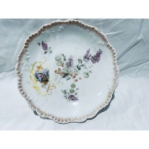 Limoges L. Straus & Sons, 7" Cabinet Plate, Inset Scene, Hand Painted 1890-1920